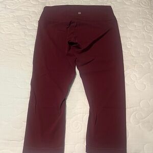 lululemon athletica Maroon Capri Leggings